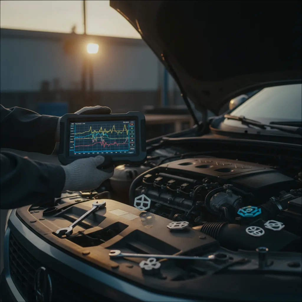 Contrôle antipollution avec valise diagnostic auto klavkarr